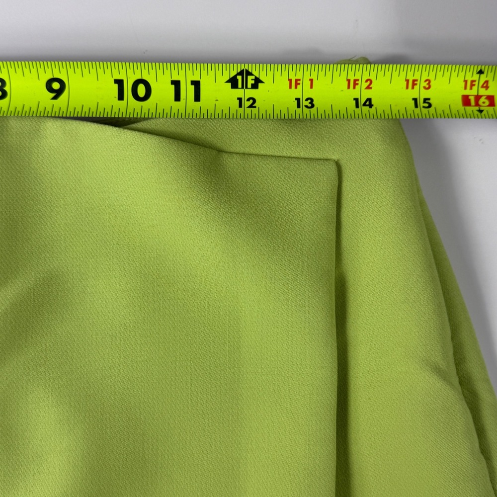ZARA Skort Women Medium Green Mini Skirt Shorts Chic Minimalist Streetwear - Picture 6 of 9